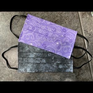 Brand new face mask sewed to smoothly fit face.